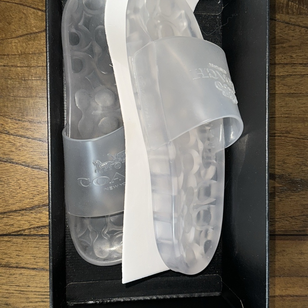 Coach Ulyssa Rubber Slide in Clear